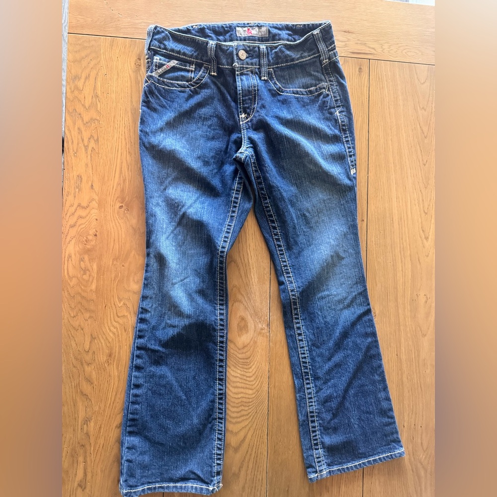 ARIAT WOMEN'S MID RISE FLAME RESISTANT BOOT CUT JEANS